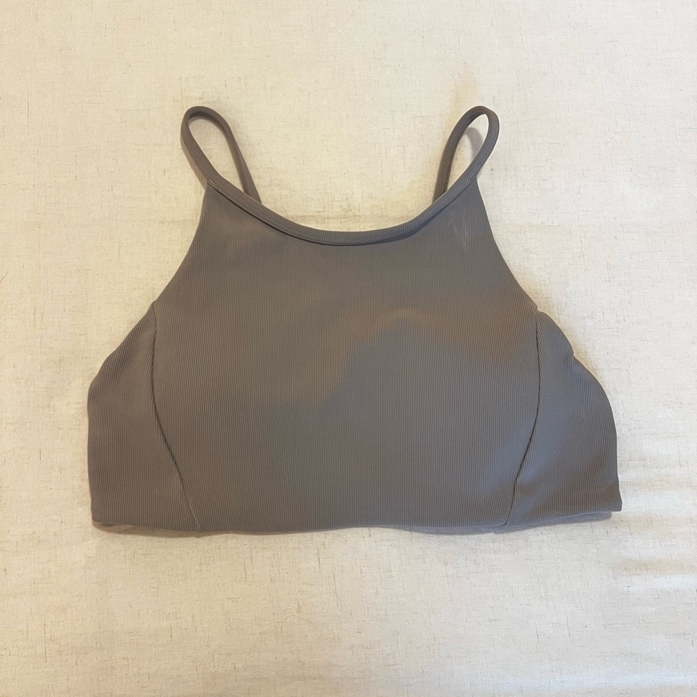 Gray High-Neck Lululemon Sports Bra